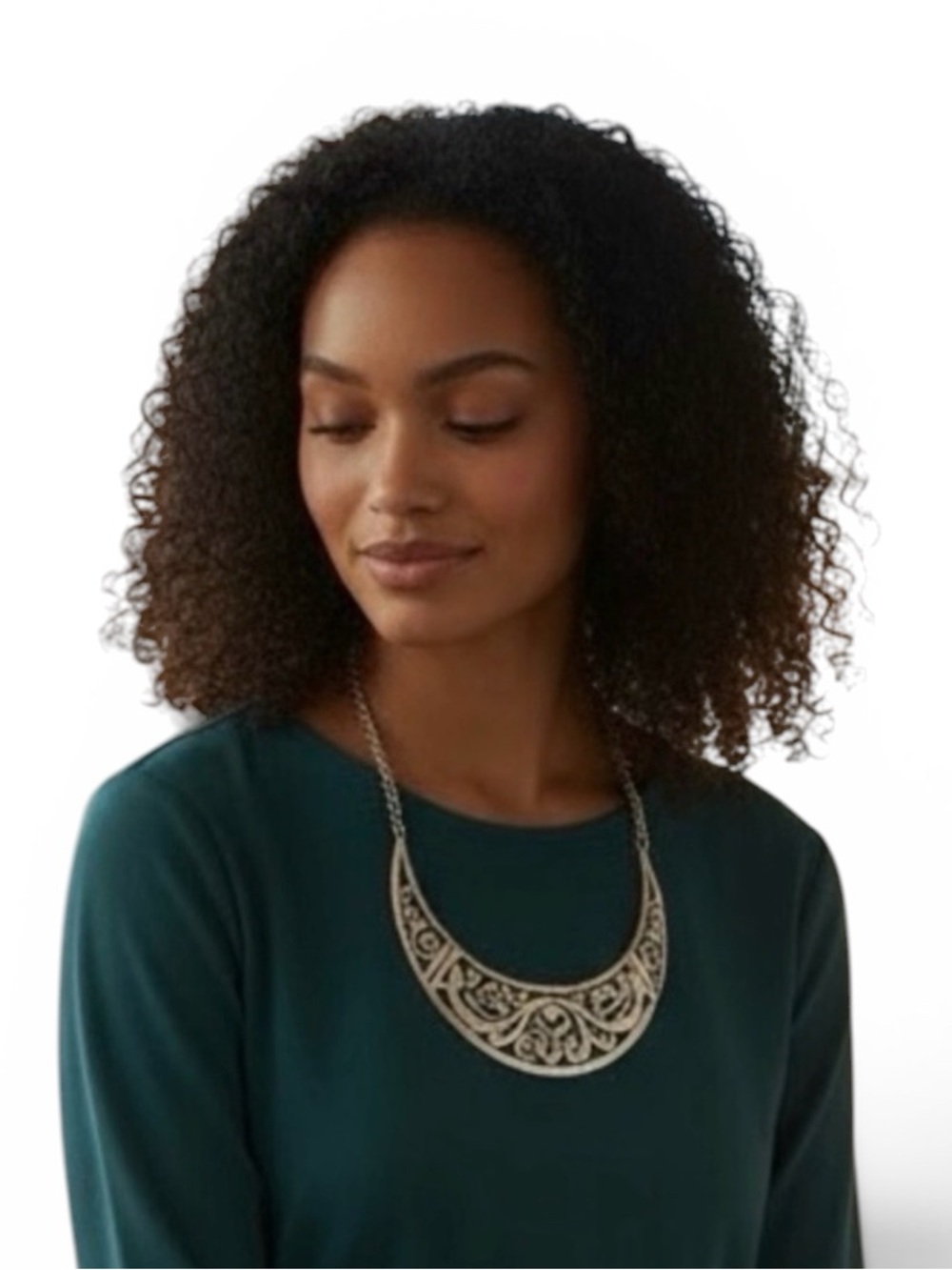 Necklace & Earrings Woman’s Silver Filigree Gold & Silver VGC